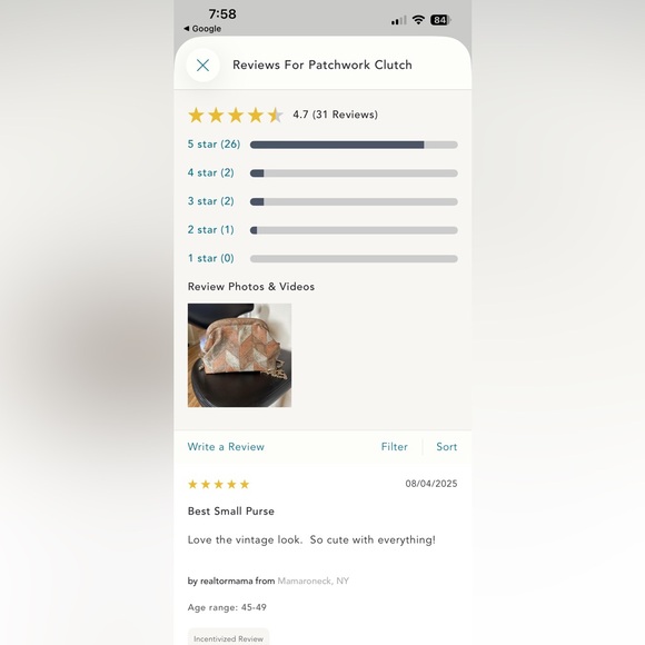 New Anthropologie patchwork clutch crossbody bag purse faux snakeskin tan beige - Picture 7 of 16